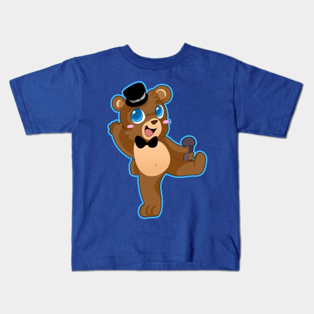 Freddy Fazbear Pizza Kids T-Shirt by Sam Sawyer